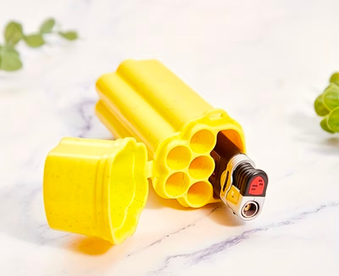 CUSTODIA IMPERMEABILE PER 1 ACCENDINO E 5 SIGARETTE ARTIGIANALI 1PZ